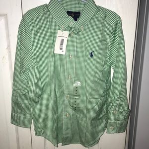 Never worn, boys polo button down